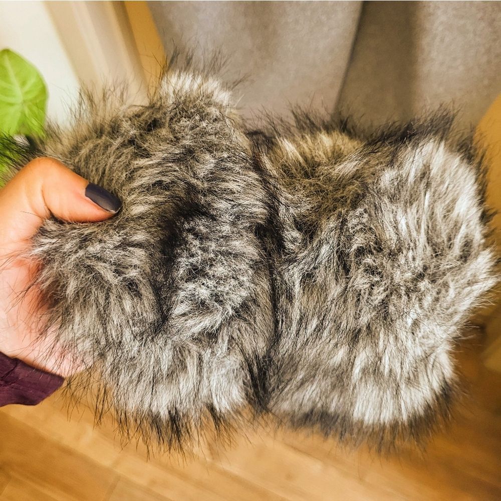 NWOT | Long Double-Breasted Coat w/ Removable Faux Fur Cuffs✨ - Picture 3 of 11